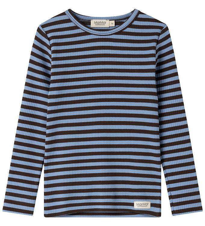 MarMar Tröja - Modal/Rib - Blue Himlen Stripe - MarMar - 9 år (134) - Tröja
