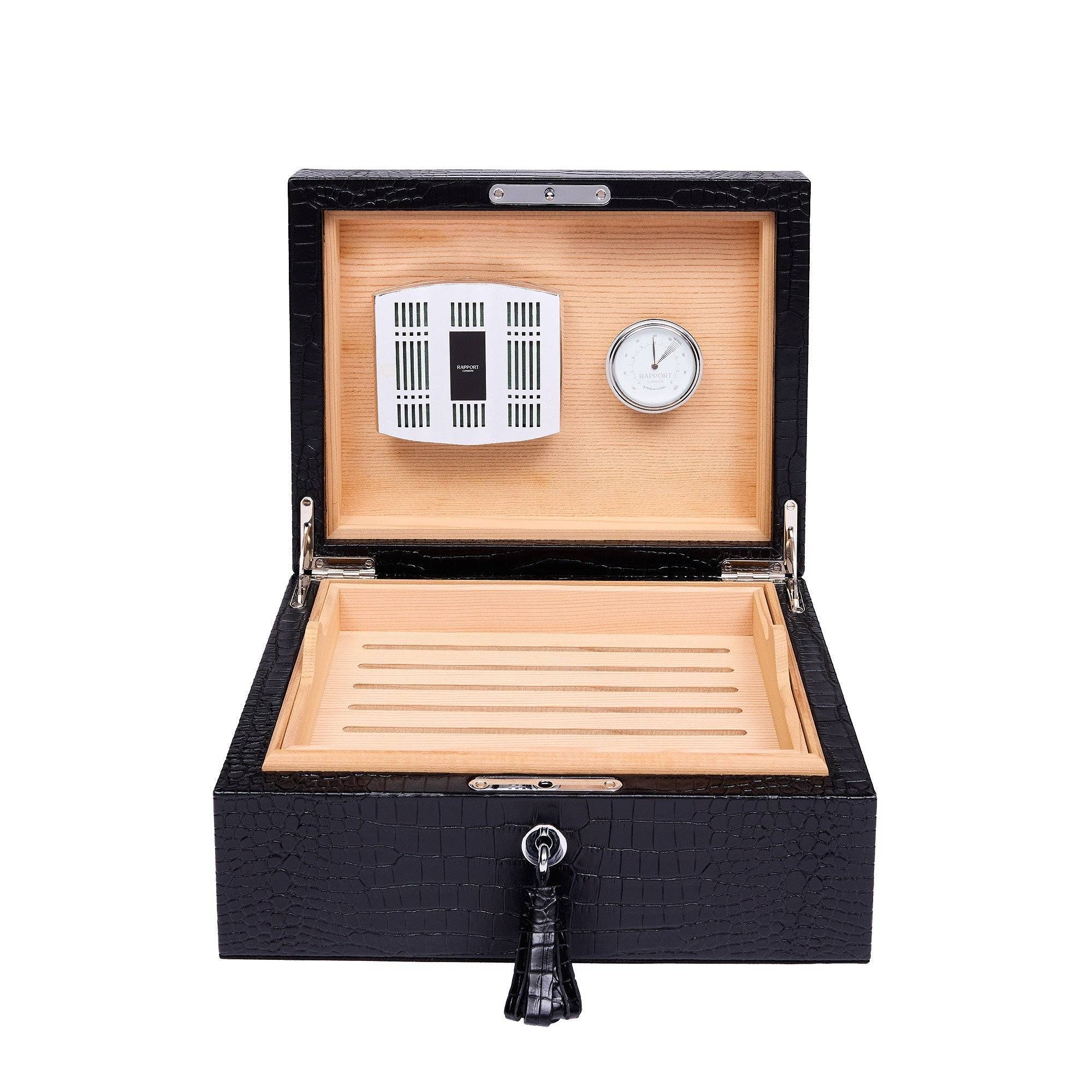 Rapport Brompton Black Medium Humidor