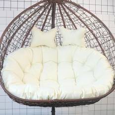 Utomhus hängande äggstol gungkudde med 2 personer dubbel korg hängstol ersättning stor storlek (130 x 109 cm)