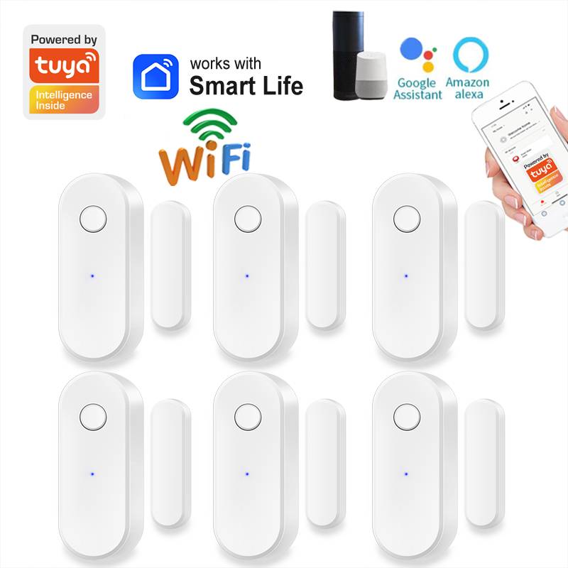 Tuya WiFi Door Sensor Window Anti-intrusion Door Open Close Burglar Security Alarm Magnetic Sensor Smart Life Alexa Google Home