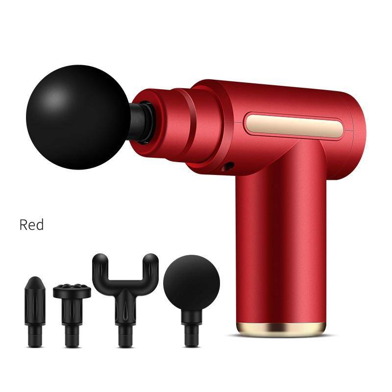 Mini Fascia Gun Trådlös Massagepistol Muskelavslappning Massageutrustning Nackmembran Rob Cervikalrygg Massageinstrument röd
