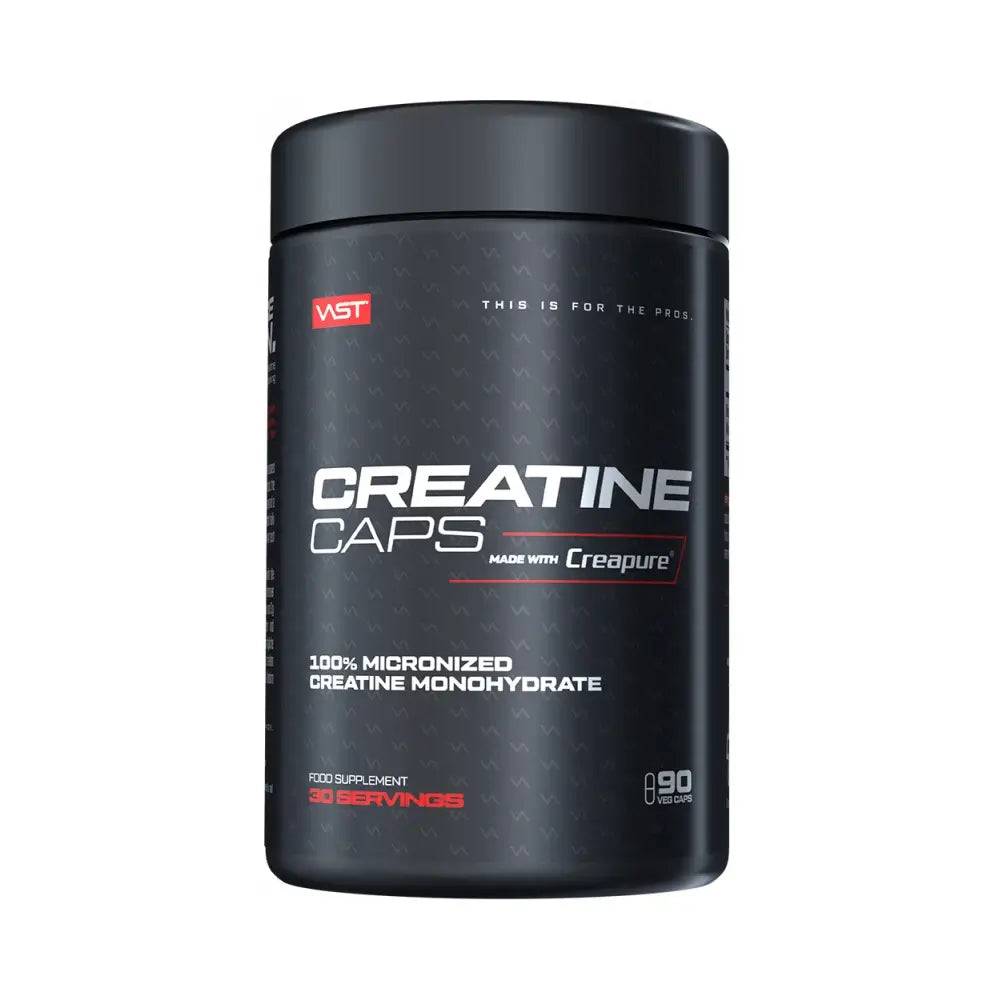 VAST - Creatine Creapure Capsules - Unflavoured 90 Caps - Unflavoured - 90 vegcaps - 90 Caps