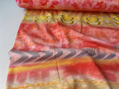 Tynd viscosejersey - sommer mix med slub struktur