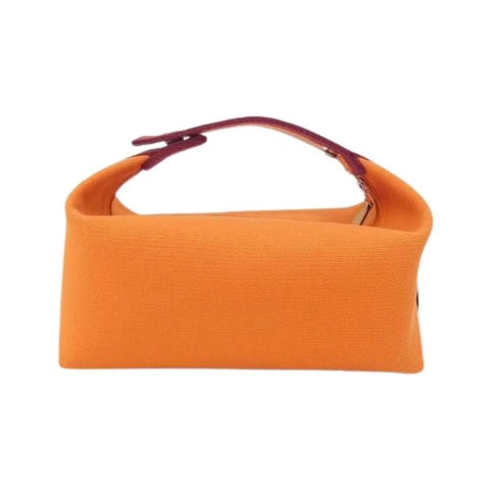 Hermès Vintage Pre-owned canvas håndtasker - Vintage - Dame - Orange - ONE SIZE -