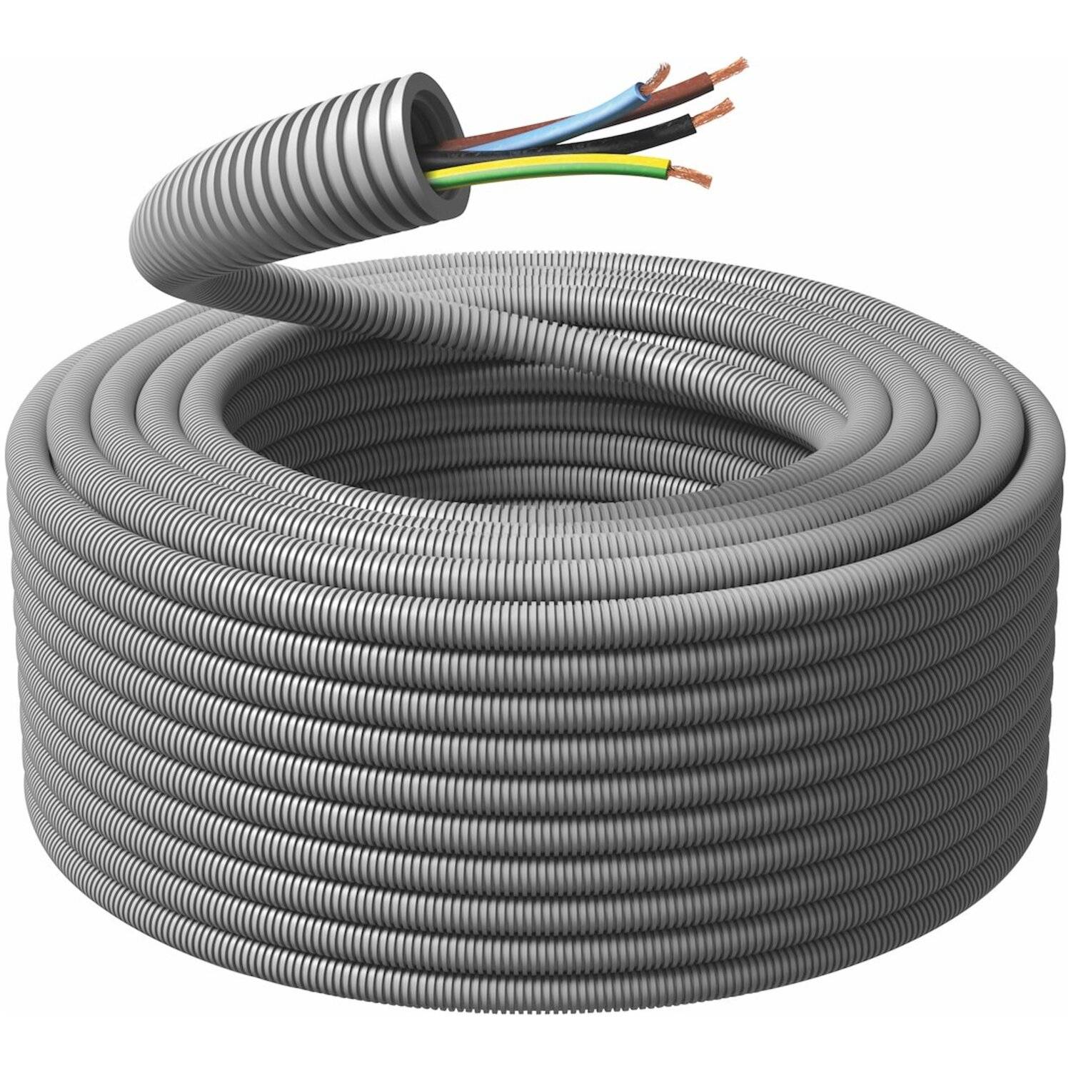 Flexrör malmbergs - Fk h07v r 4g2,5 16mm, 100m, ring polypropen
