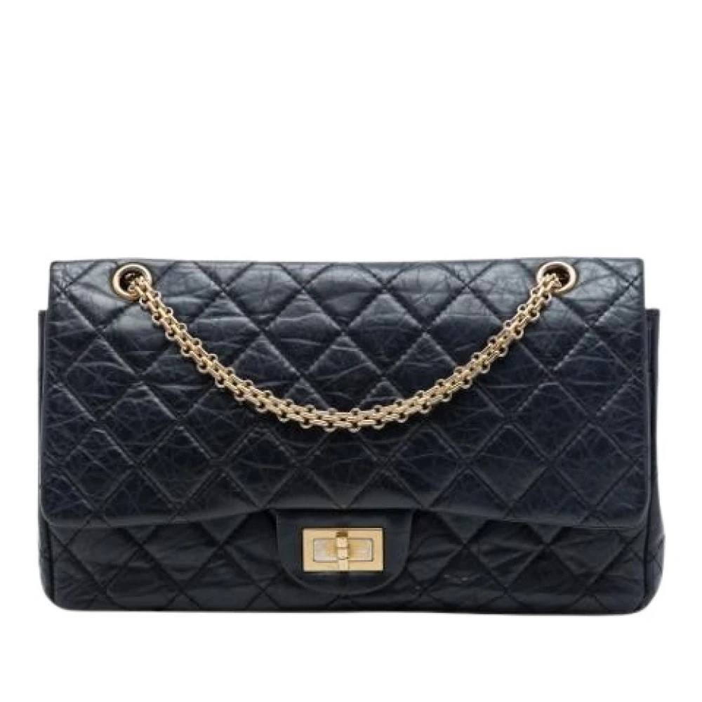 Chanel Vintage Pre-owned Klassisk Skuldertaske med Dobbelt Klap - Vintage - Dame - Sort - ONE SIZE - Uld