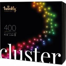 Twinkly Cluster udendørs lyskæde, 400 farvede lys, 6 meter