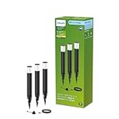 Philips Purex GardenLink lågvolts utomhusbelysning för gångstig, 3x1,5 W, svart, 24 V, IP67 vattentät