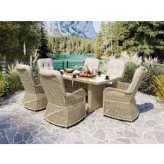 Holiday Garden - Matgrupp i rotting m/6 Living-stolar i naturmix
