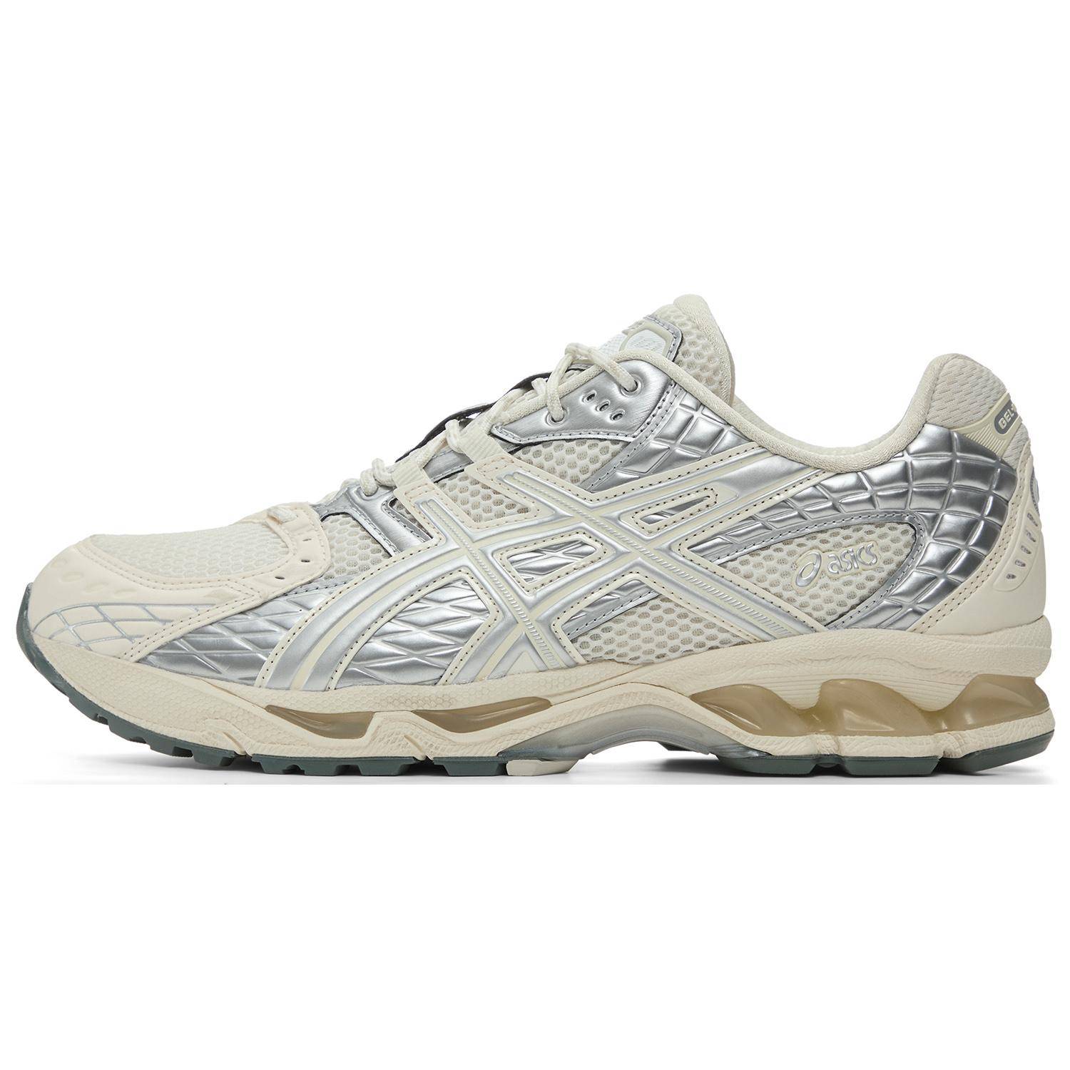 ASICS GEL Nimbus 10.1 Cushioning Support Low top Casual Shoes Unisex Cream White Silver Sneakers 1203A929-100 42 vit