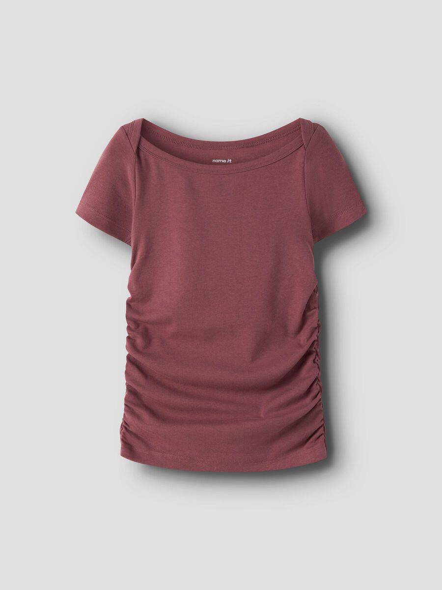 Ekologisk Bomull Slim Fit T-shirt - Lila - 158/164