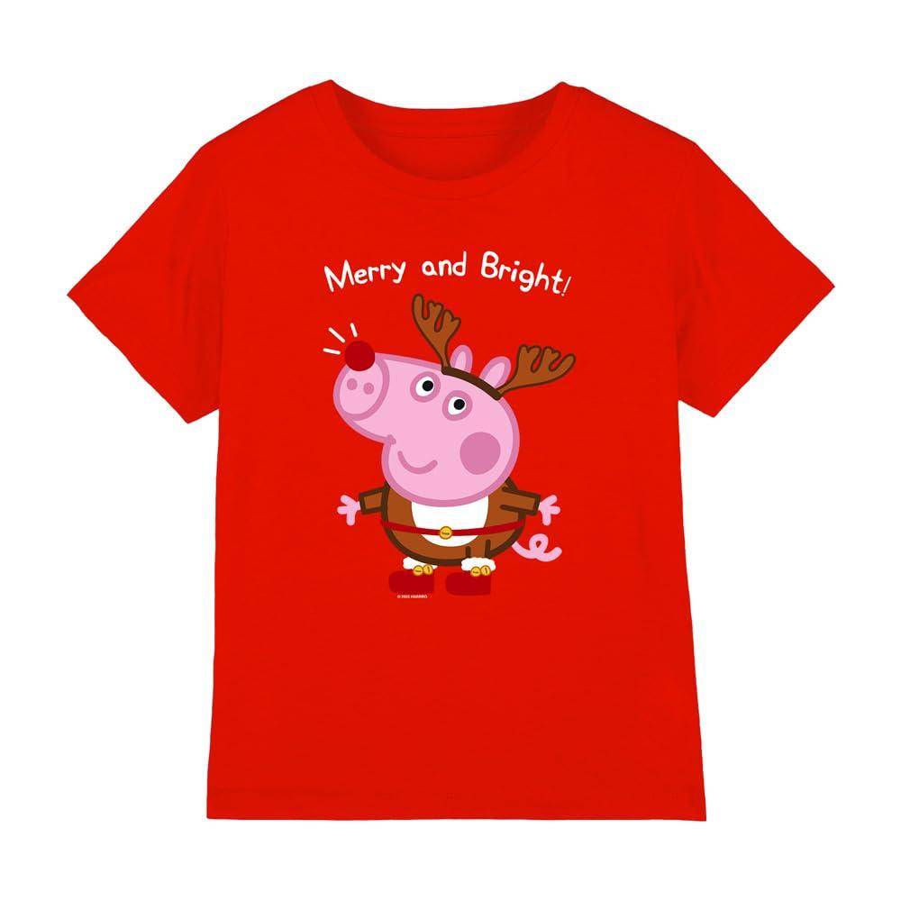 Peppa Pig Barn/Barn George Pig Ren T-shirt 3-4 Years röd