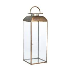 Sigrid lanterne H62 cm. antik guld jern