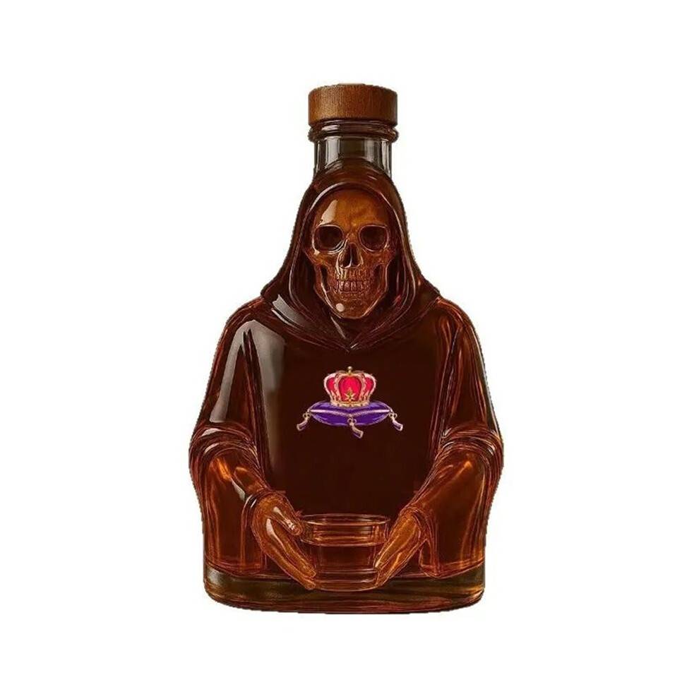 330ml High Borosilicate Glass Whisky Bottle-Durable, ,Ideal for Spirits, Nice Gift for Whisky Enthusiasts C