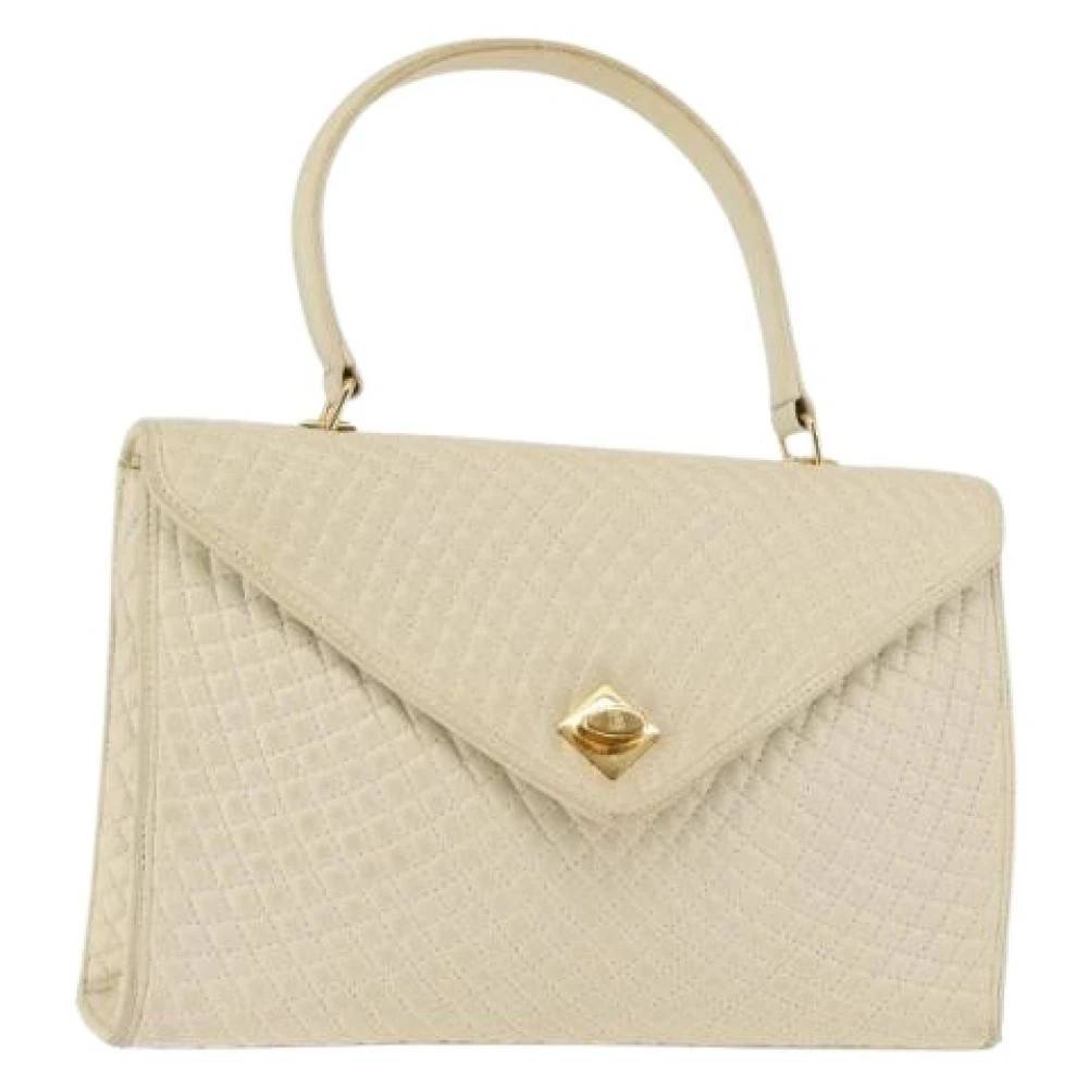 Bally Pre-owned Pre-owned Læder Håndtaske - Vintage - Dame - Beige - ONE SIZE - Læder