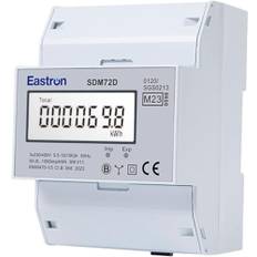 EASTRON SDM72D-MID Stromverbrauchsmesser – 100A Drehstromzähler – Stromzähler 3 Phasen - 100A kWh Netz, DIN-Hutschiene - Strommessgerät mit beleuchtetem LCD-Bildschirm - MID zertifiziert/geeicht