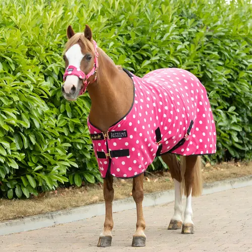 Dotty fleecedækken - Paradise Pink - 90cm (4,6)