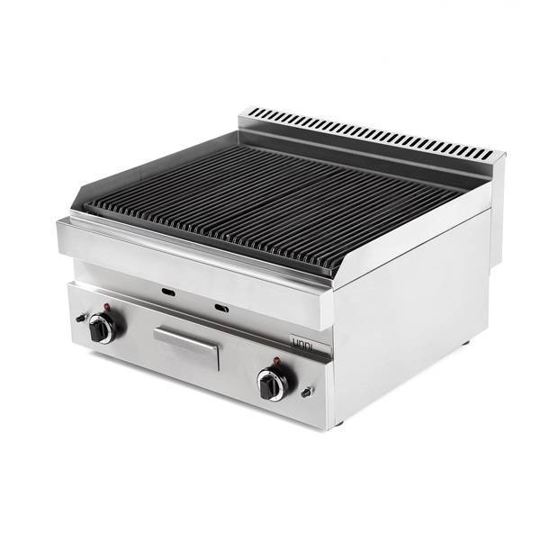 Gasolgrill med lavastenar 70 cm