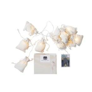 Indendørs lyskæde <br><br> m. 10 stofposer <br><br> timer 6h <br><br> Villa Collection <br><br>