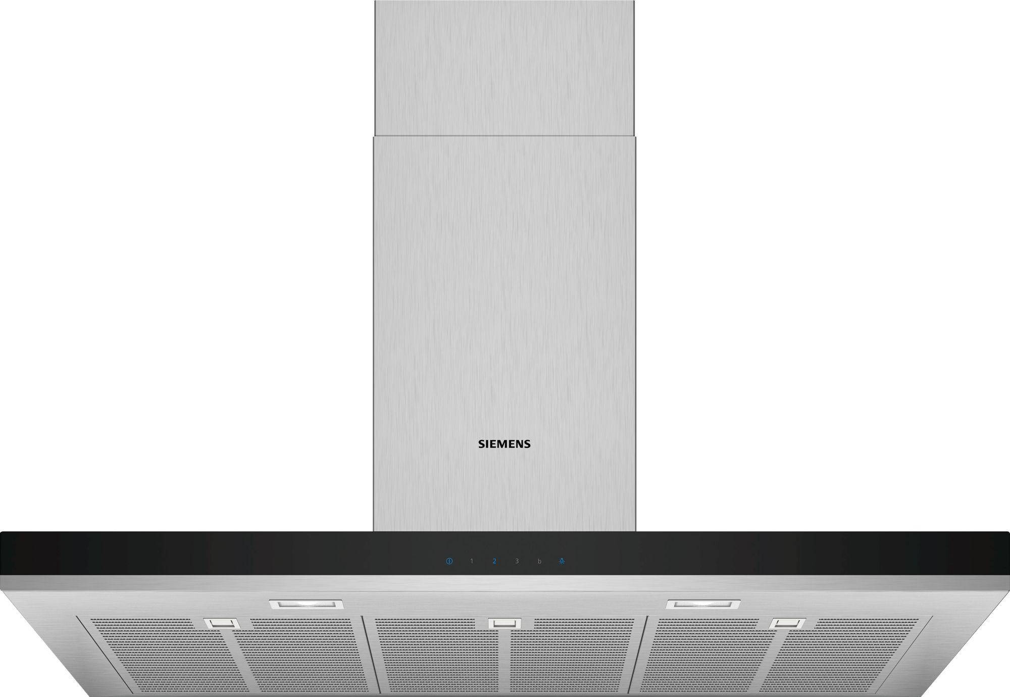 Siemens - LC97BHM50 - iQ300, Vägghängd köksfläkt, 90 cm, Rostfritt stål