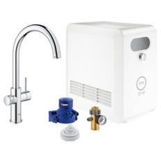 Spültischmischer Grohe Blue Professional Starter Kit, C-Auslauf chrom mit Kühler