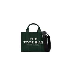 Marc Jacobs, Taske, Dame, Grøn, ONE SIZE, Bomuld, Grøn Canvas Tote Taske med Logo