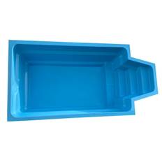 Glasfiberpool Kristall 5,50 x 2,80 x 1,40 m (Anpassningsbar) Utan Pooltak Utan Poolvärmepump