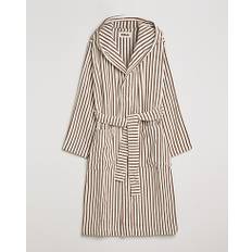 Tekla Organic Terry Hooded Bathrobe Kodiak Stripes