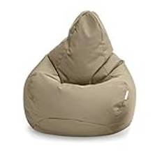 Loft 25 Sittsäck Gamer stol | Inomhus Utomhus Vardagsrum Spel Saccosäck | Vattenavvisande Sittdyna med Fyllning av EPS-Pärlor | Hållbar & Bekväm (stenfärgad, sittsäck)