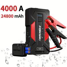 TEMU Fowawu 24800mah Car Jump Starter (9.0 , 7.0 L ), 12v Car Battery Jump Starter, Battery Jumper Starter Portable With Usb/led Light