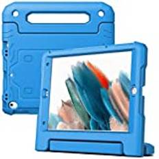JETech Barn Fodral för Samsung Galaxy Tab A8 10,5 Tum 2021 (SM-X200/X205/X207) med Inbyggt Skärmskydd, Stötsäker Hela Kroppen Hantera Stativ Tablett Skyddande Case Kids Skal (Blå)