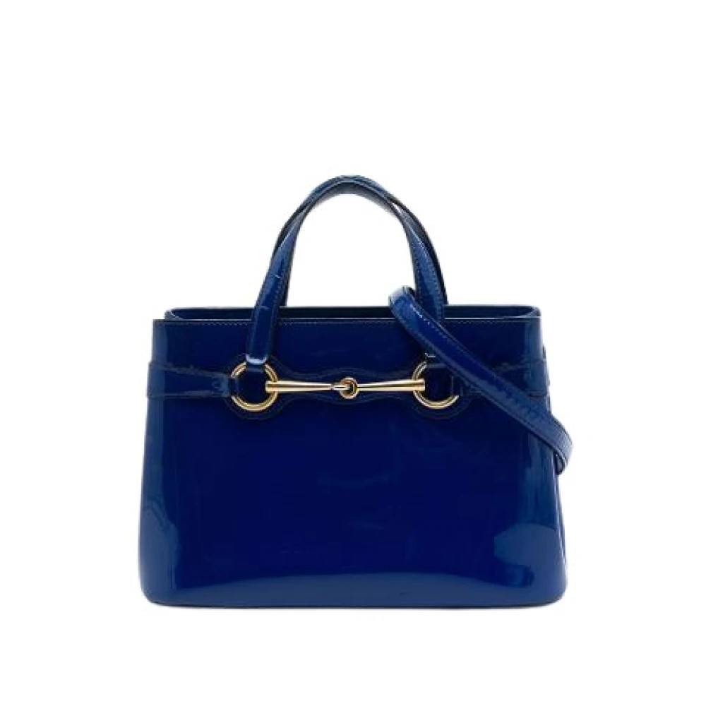 Gucci Vintage Pre-owned Laeder gucci-tasker - Vintage - Dame - Blå - ONE SIZE -