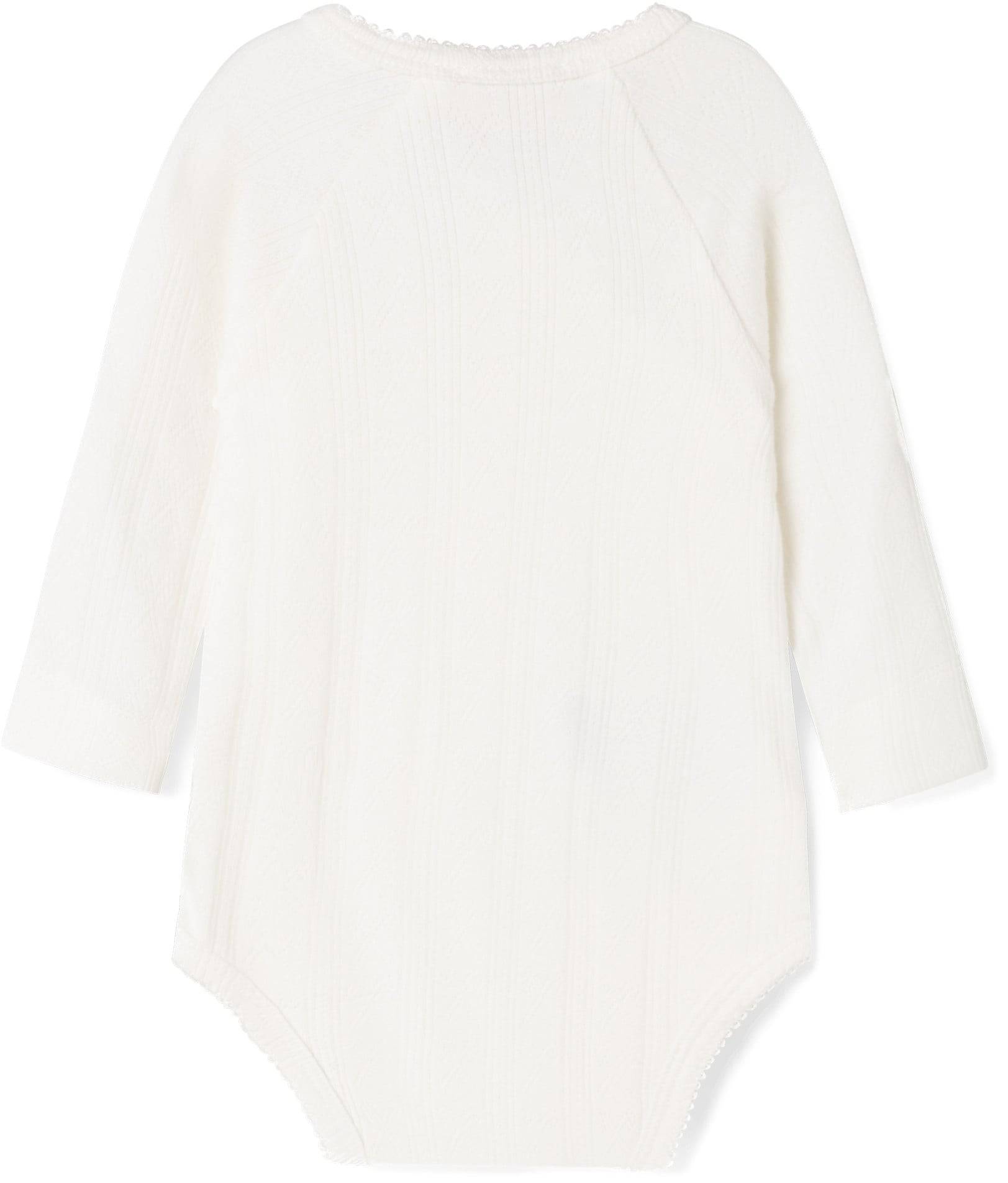 MarMar Copenhagen Belita Stl. 4M/62 unisex - Långärmad Body Från Magasin - Gentle White (4M/62)