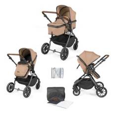 Ickle Bubba Cosmo 2 in 1 Pushchair Gunmetal/Desert/Tan Handle