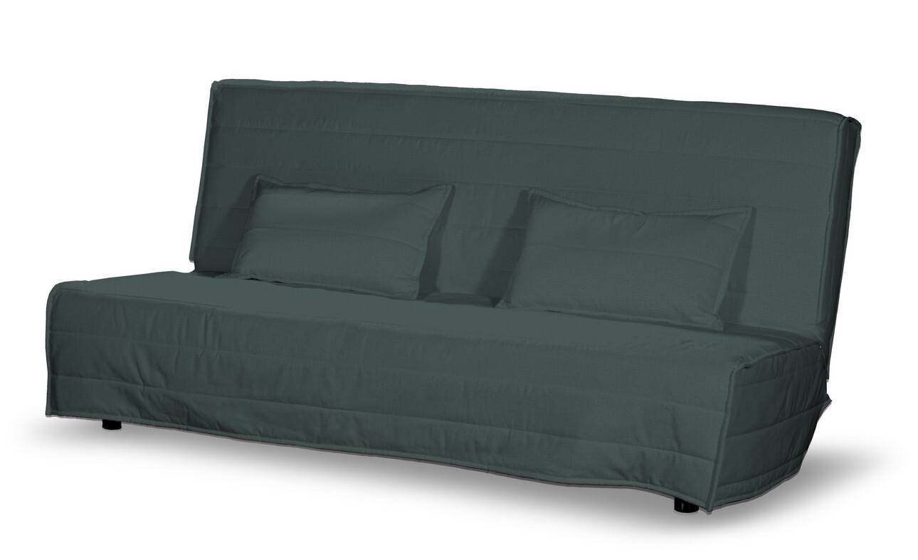 Beddinge quiltet betræk til sovesofa, lang, med 2 quiltede pudebetræk, Flaskegrøn, 200 X 104 X 91 CM, Ingrid