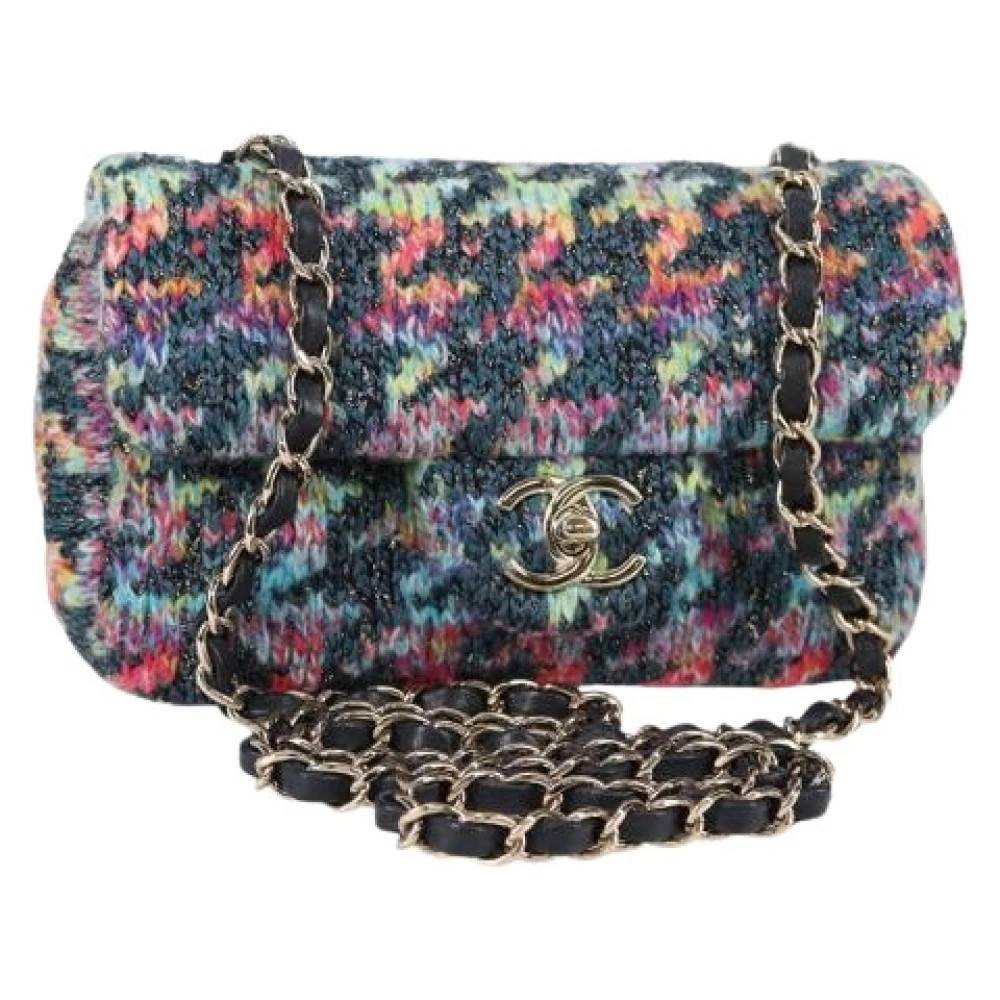 Chanel Vintage Pre-owned Vintage Canvas Skuldertaske - Vintage - Dame - Flerfarvet - ONE SIZE - Uld