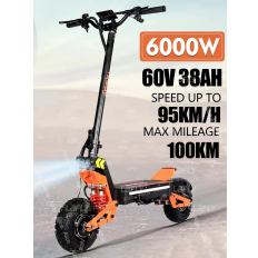 EU 2025 X5  6000W 60V 40V Electric Scooter Dual Motor Dual Suspension Shock Absorption Max Speed
