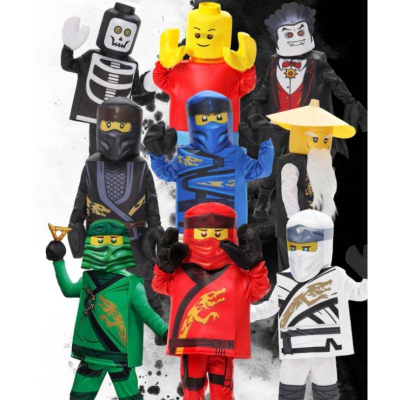 2026 Nya Barn Hidden Warrior-dräkter Kille-Pojke Ninja Kai & Lloyd-dräkt Maskeradkläder för Halloweenfester och Cosplay-sammankomster cm
