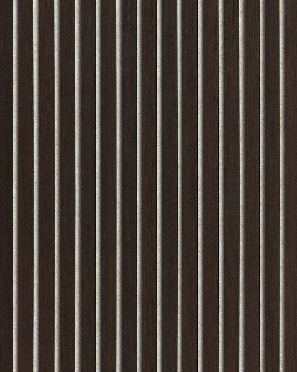 Smoked Oak Acoustic Panel | Sound-Absorbing Wall Panel Light beige / 2400x280mm