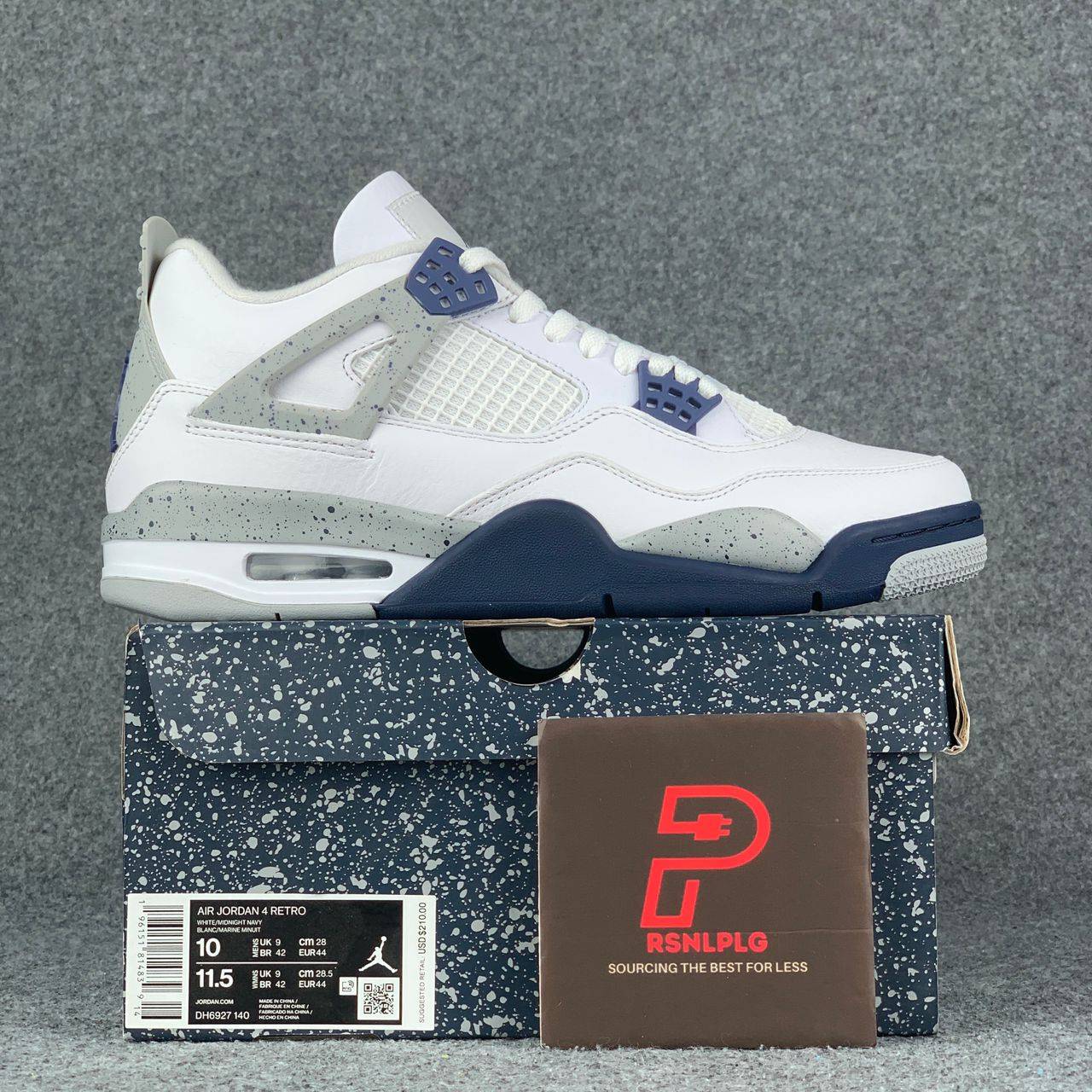 Air Jordan 4 Retro 'Midnight Navy' (B-Grade) - EUR 45 • US 11 • UK 10 • 29 CM