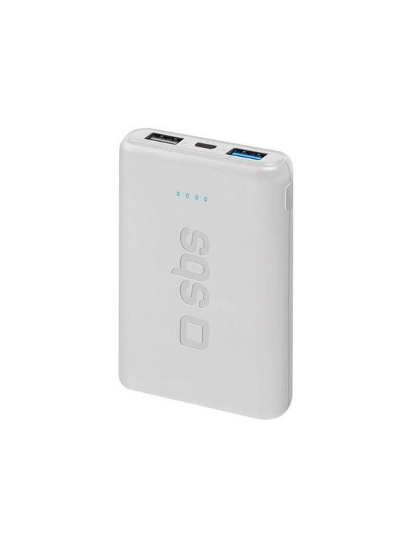 SBS snabbladdande Power Bank - 5000 mAh - Vit - 5 Ah