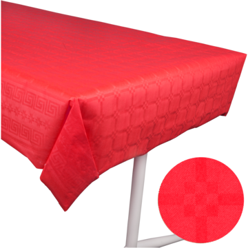 Dukrulle Damast Röd 1,2 x 8 m