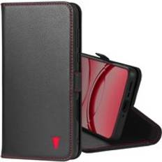 Oppo Find X8 Pro Leather Case - Black with Red Detail