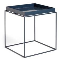 HAY - Tray Table 40x40 cm Deep Blue High Gloss - Bakkeborde - Sort - Metal