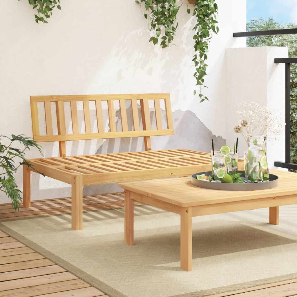 Midtermodul Til Pallesofa Massivt Akacietræ - Lysebrun