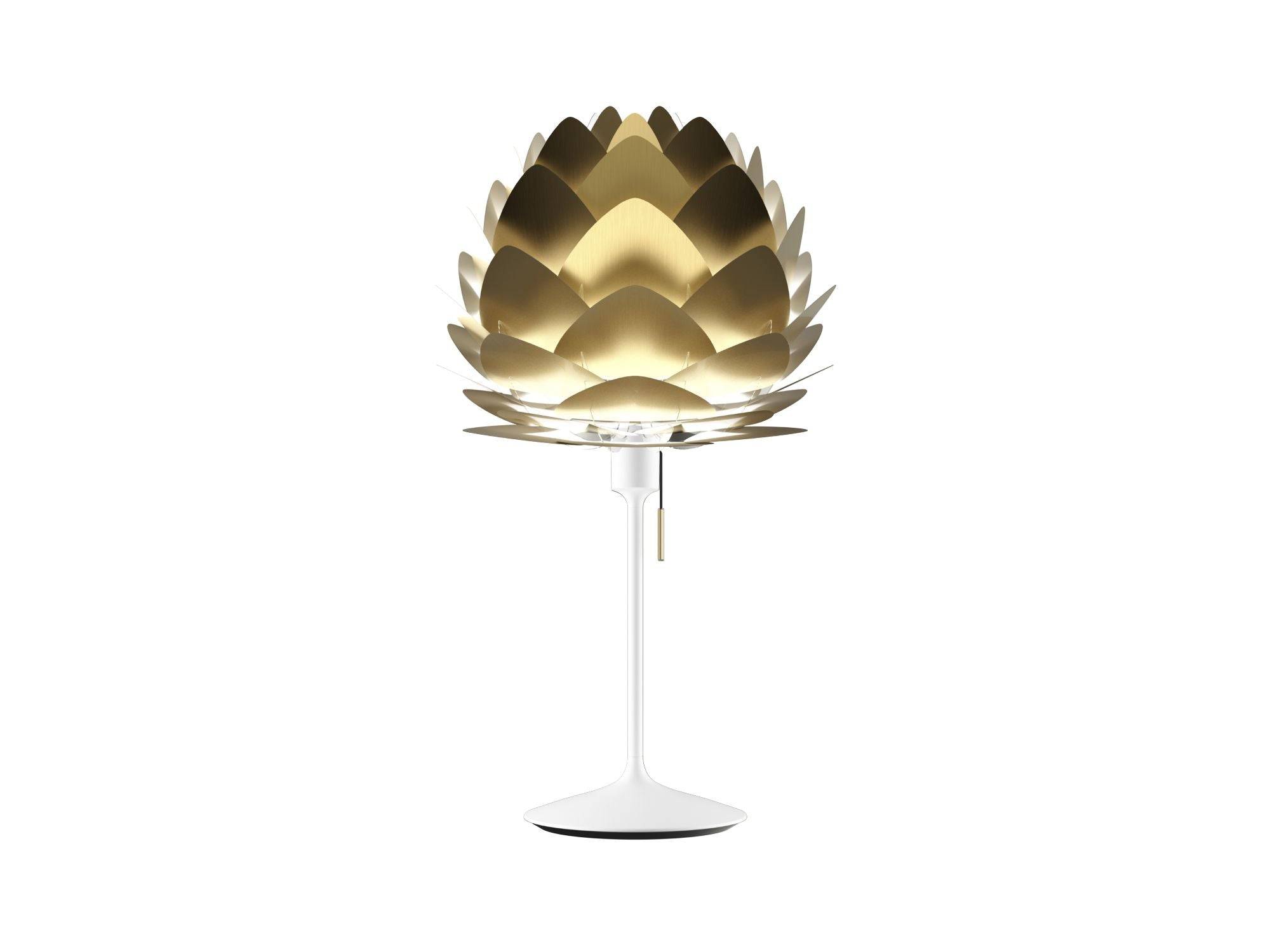 UMAGE - Aluvia mini bordlampe - White / Brushed Brass