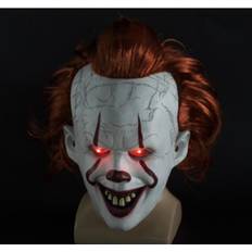 Latex Horror LED Maske Halloween Pennywise Cosplay Klovn Kostume
