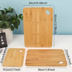 TEMU 1pc Or 3pcs Wooden Cutting Board Chopping Board Charcuterie Board For Kitchen Meat, Cheese, Bread, Vegetables And Fruits, Kitchen Utensils, Home Dormitory Cutting Board