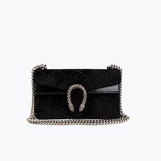 GUCCI GG Velvet Dionysus Shoulder Bag - Brown