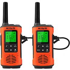 Retevis RT45P Walkie Talkie, Ip67 Vattentät, Pmr446 Licensfri, 16Ch Sos-Larm, Med Aa Uppladdningsbart Batteri Walkie Talkies För Vuxna Skidåkning Utomhusaktiviteter (2St)